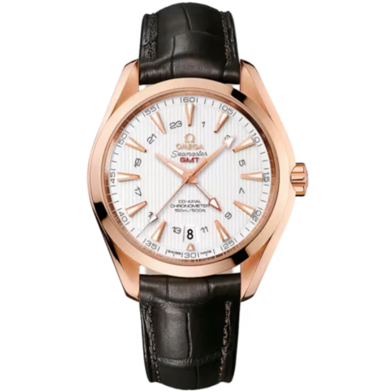 SEAMASTER AQUA TERRA 150M GMT 43 MM RED GOLD WITH SILVER DIAL - Omega