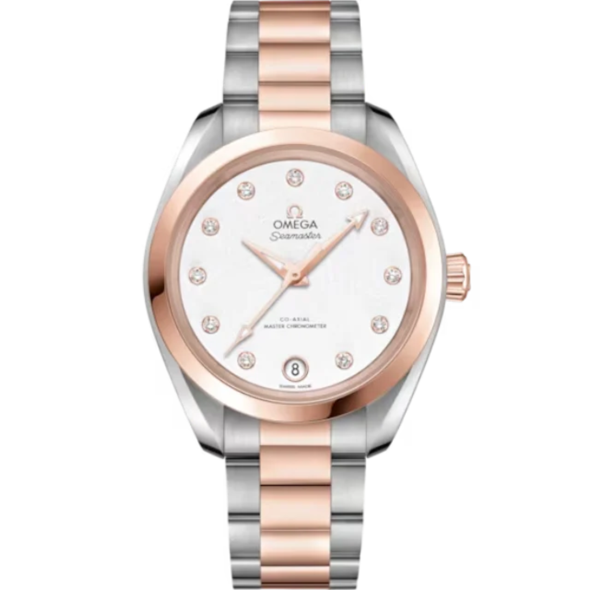SEAMASTER AQUA TERRA 150M 34 MM STAINLESS STEEL - SEDNA™ GOLD WITH WHITE DIAL - Omega