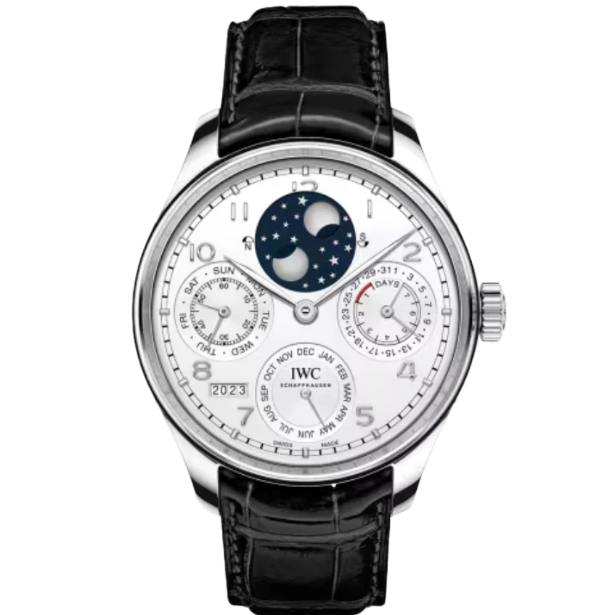 PORTUGIESER PERPETUAL CALENDAR 44 MM PLATINUM WITH WHITE DIAL - IWC