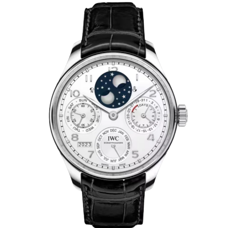PORTUGIESER PERPETUAL CALENDAR 44 MM PLATINUM WITH WHITE DIAL - IWC
