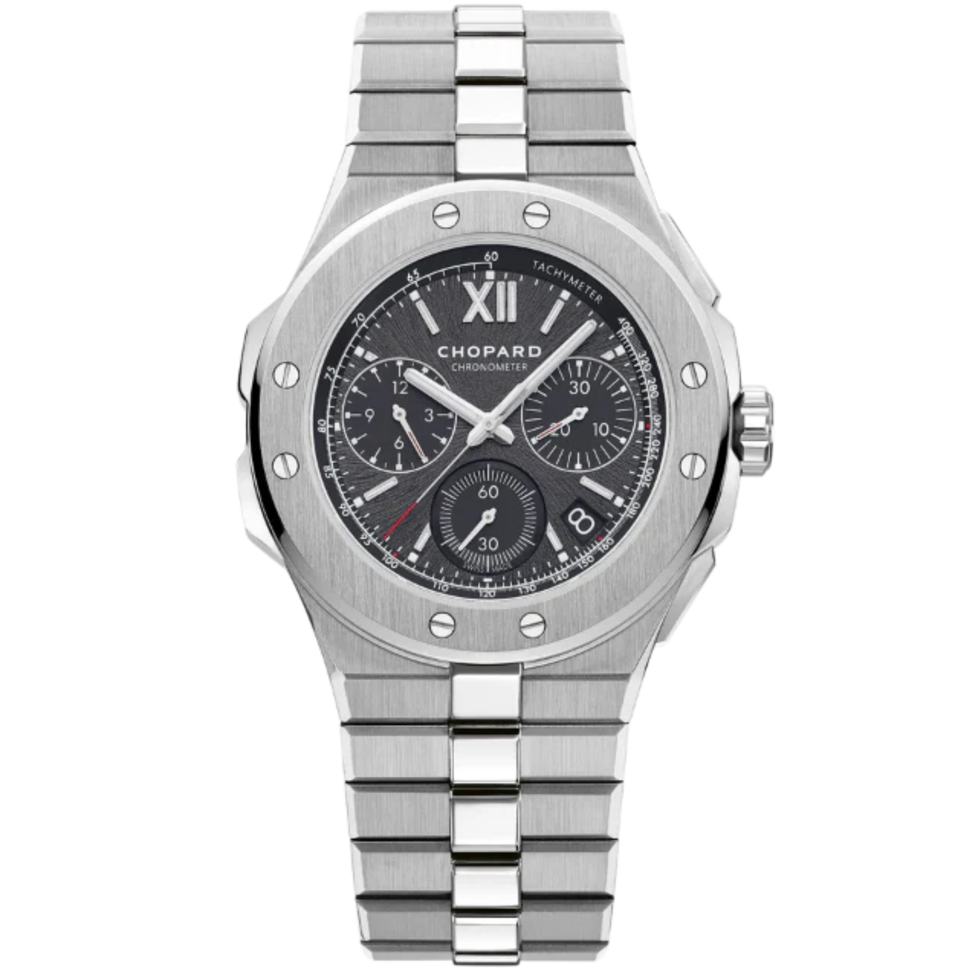 ALPINE EAGLE XL CHRONO 44 MM LUCENT STEEL™ WITH ABSOLUTE BLACK DIAL - Chopard