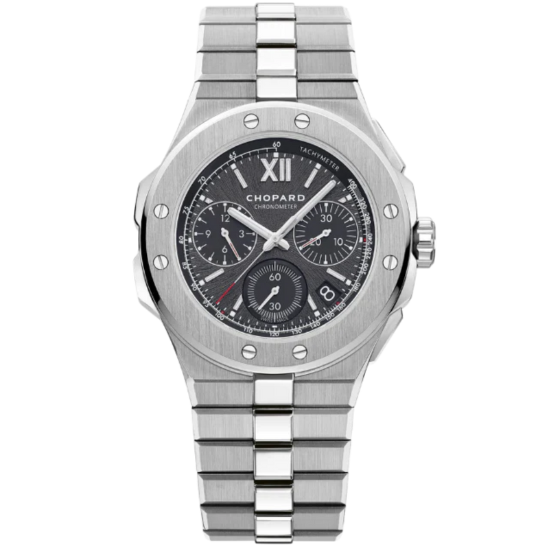 ALPINE EAGLE XL CHRONO 44 MM LUCENT STEEL™ WITH ABSOLUTE BLACK DIAL - Chopard