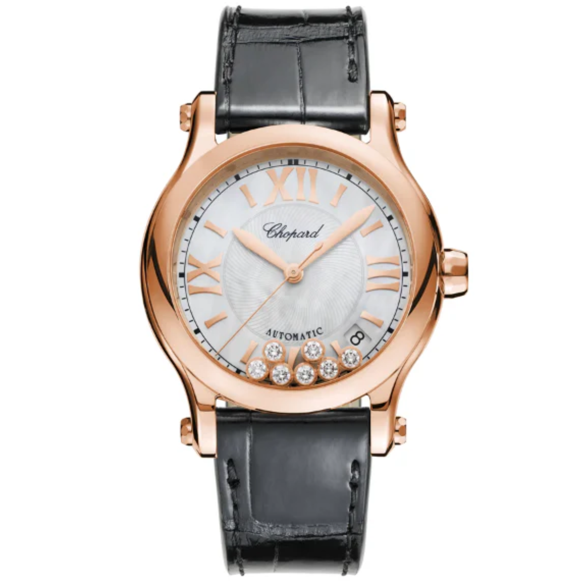 HAPPY SPORT 36 MM ETHICAL ROSE GOLD WITH MOTHER OF PEARL DIAL - Chopard
