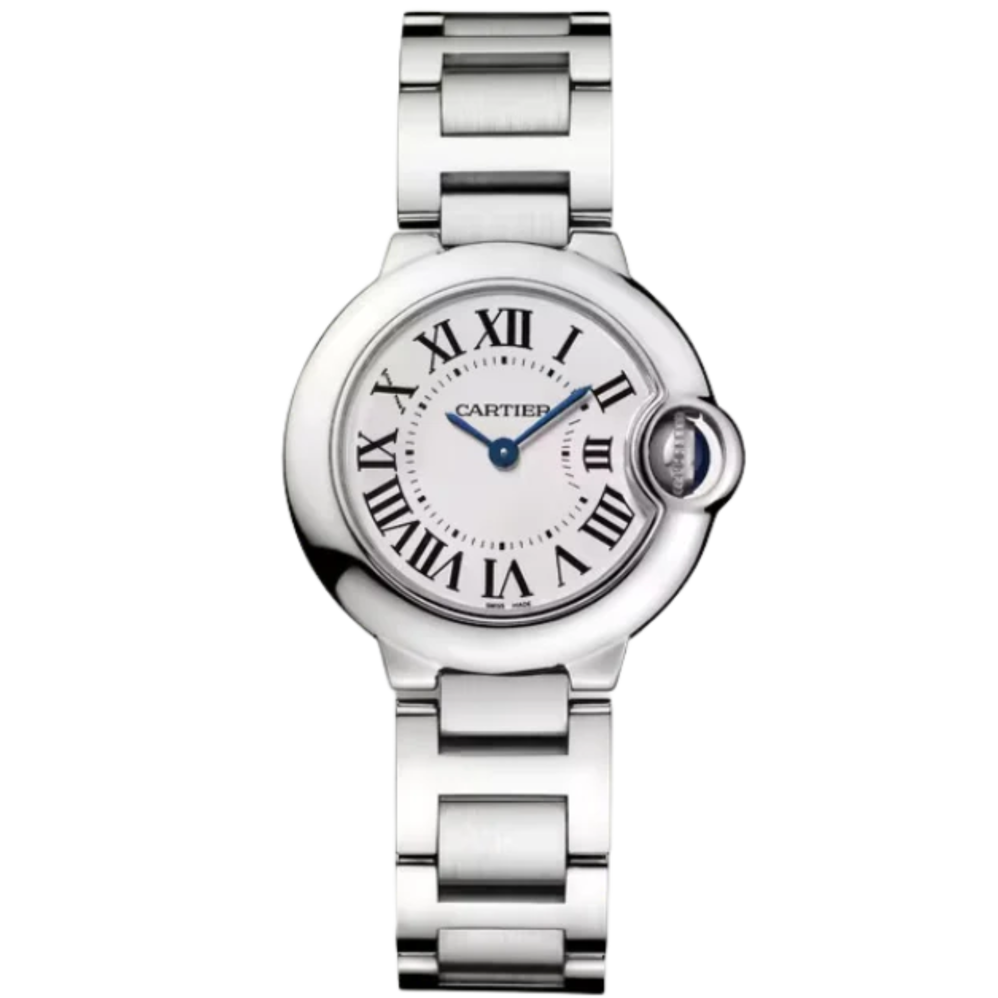BALLON BLEU DE CARTIER 28 MM STAINLESS STEEL WITH SILVER OPALINE DIAL - Cartier