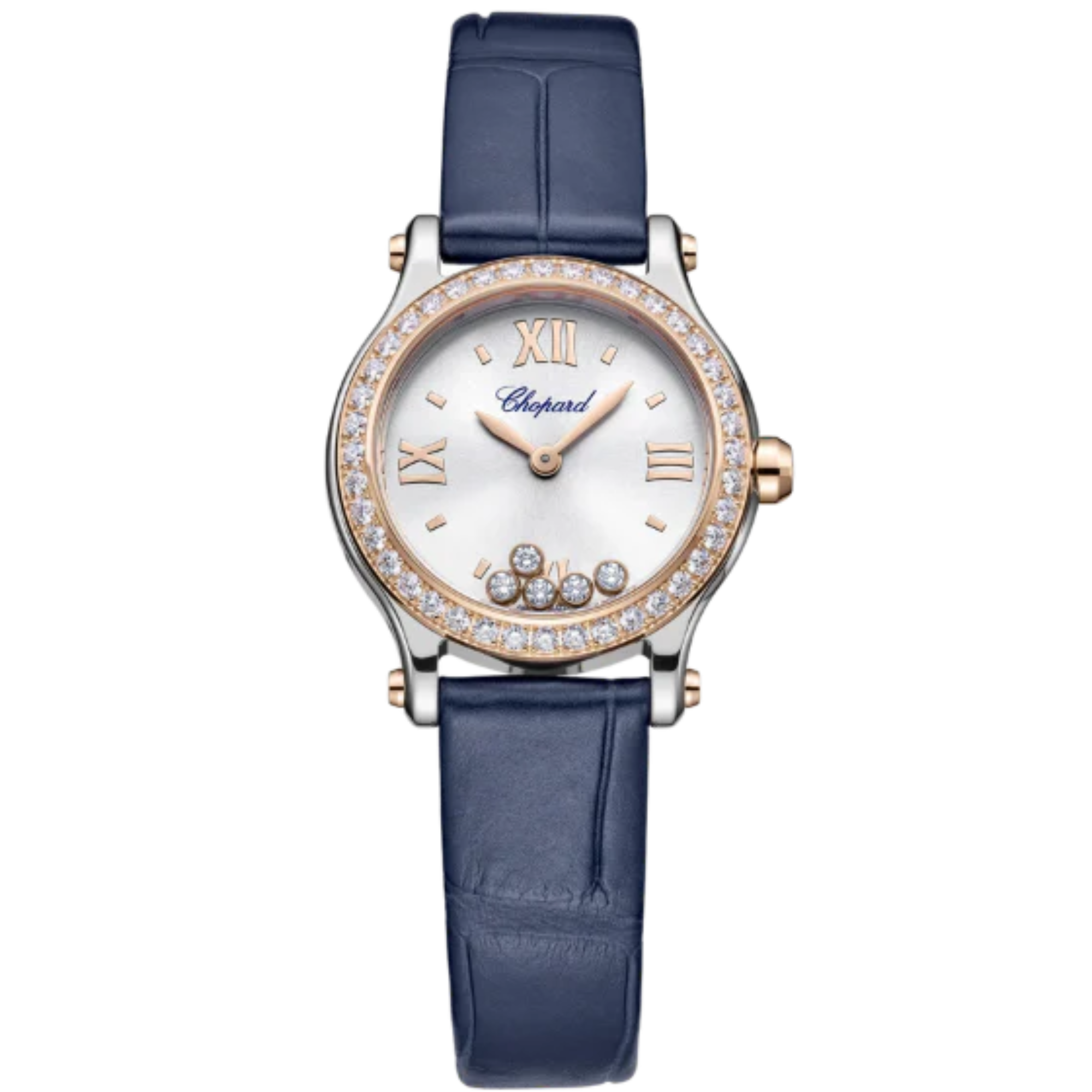 HAPPY SPORT 25 MM ETHICAL ROSE GOLD - LUCENT STEEL™ WITH SILVER DIAL - Chopard