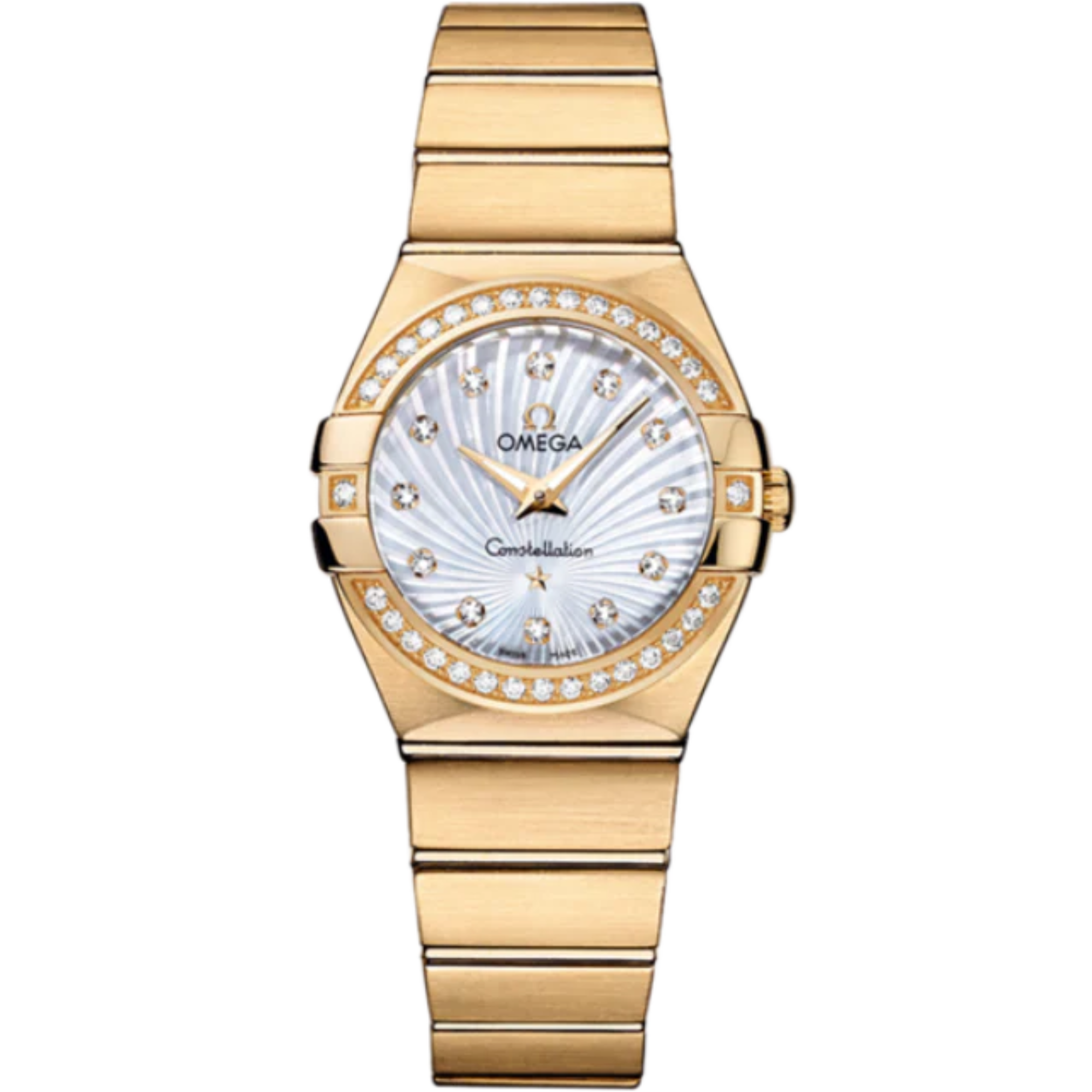 CONSTELLATION 27 MM YELLOW GOLD WITH MOTHER OF PEARL DIAL - Omega