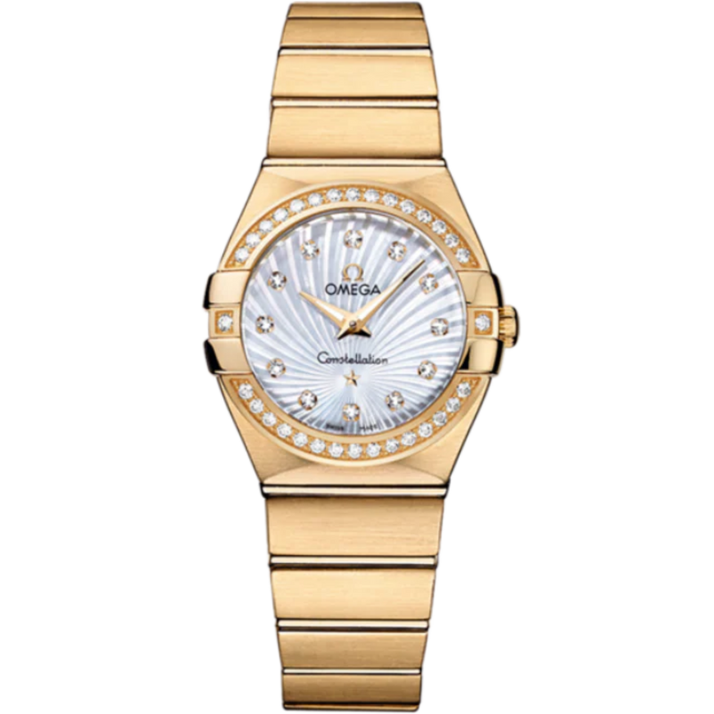 CONSTELLATION 27 MM YELLOW GOLD WITH MOTHER OF PEARL DIAL - Omega