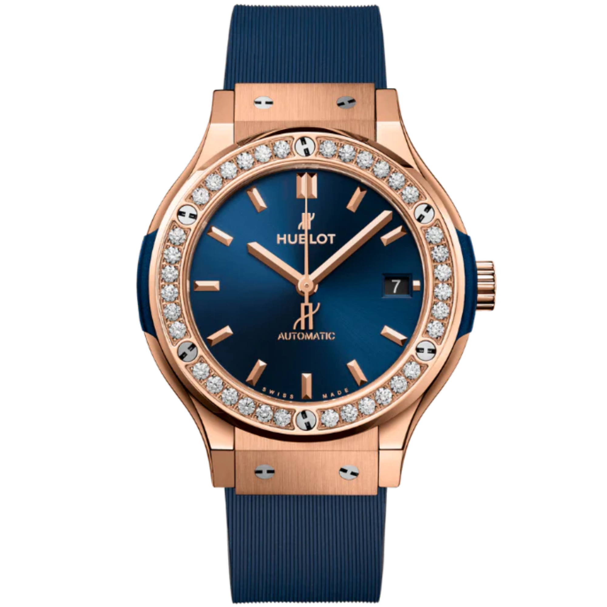 CLASSIC FUSION 3-HANDS 38MM KING GOLD BLUE DIAMONDS - Hublot