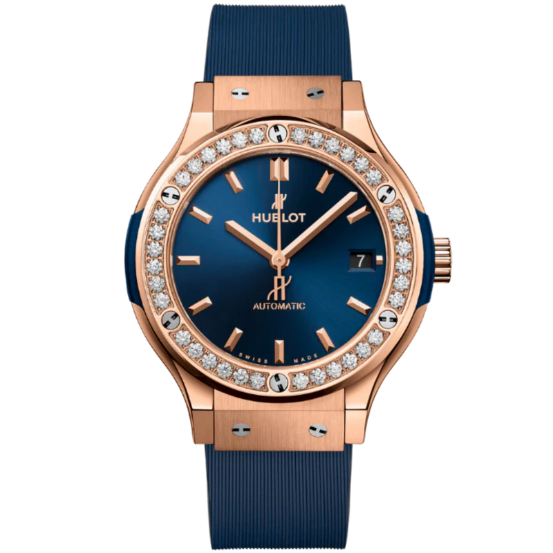 CLASSIC FUSION 3-HANDS 38MM KING GOLD BLUE DIAMONDS - Hublot