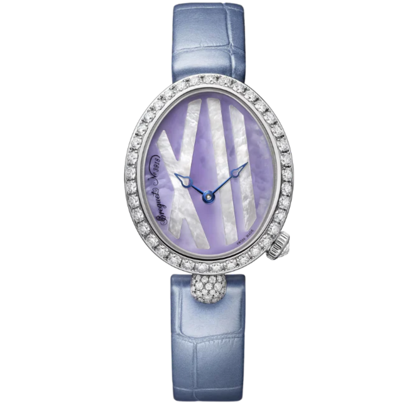 REINE DE NAPLES 9818 33 MM WHITE GOLD WITH LAVANDER MOTHER OF PEARL DIAL - Breguet