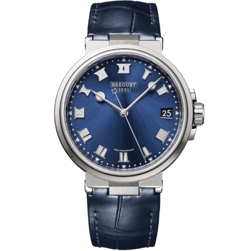 MARINE 5517 40 TITANIUM WITH SUNBURST BLUE DIAL - Breguet