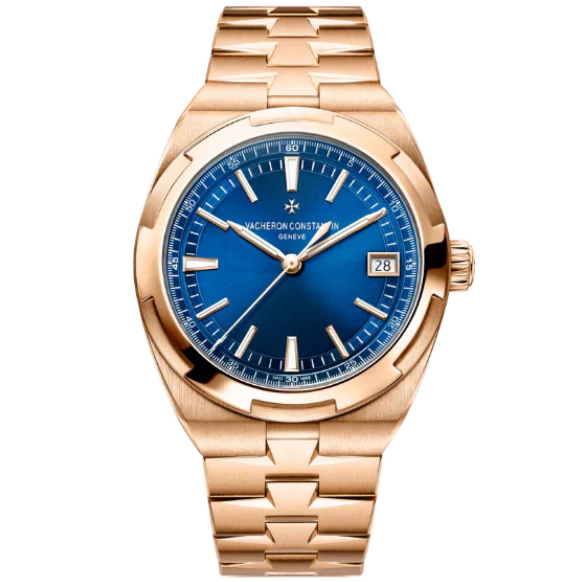 OVERSEAS SELF WINDING 41 MM PINK GOLD WITH BLUE BRASS DIAL - Vacheron Constantin
