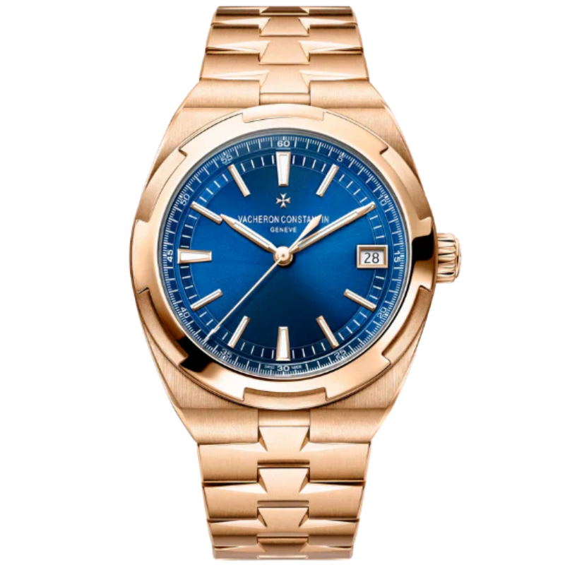 OVERSEAS SELF WINDING 41 MM PINK GOLD WITH BLUE BRASS DIAL - Vacheron Constantin
