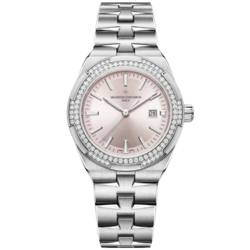 OVERSEAS SELF-WINDING 35 MM STAINLESS STEEL WITH PINK BRASS DIAL - Vacheron Constantin