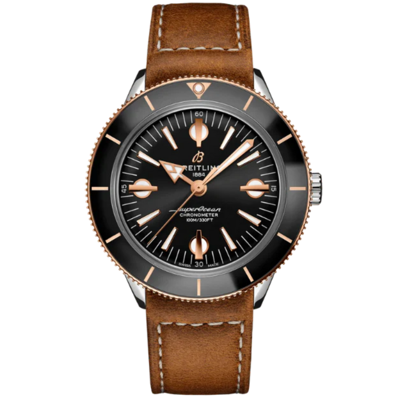 SUPEROCEAN HERITAGE '57 42 MM STAINLESS STEEL & 18K ROSE GOLD WITH BLACK DIAL - Breitling