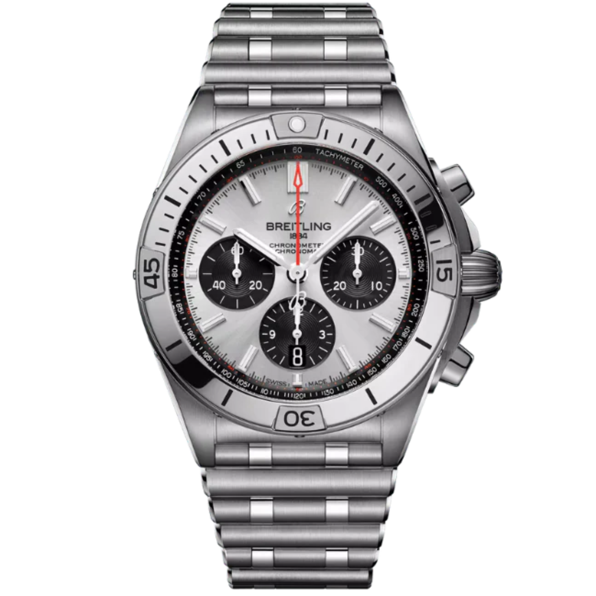 CHRONOMAT B01 42 MM STAINLESS STEEL WITH SILVER DIAL - Breitling