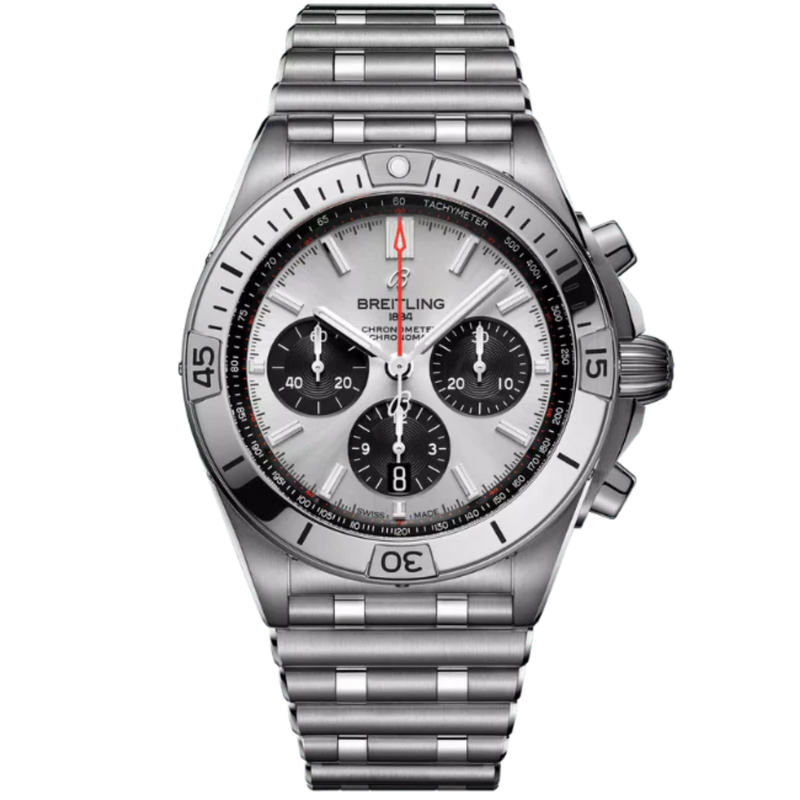 CHRONOMAT B01 42 MM STAINLESS STEEL WITH SILVER DIAL - Breitling