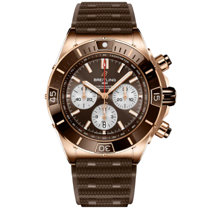 SUPER CHRONOMAT B01 44 MM 18K ROSE GOLD WITH BROWN DIAL - Breitling