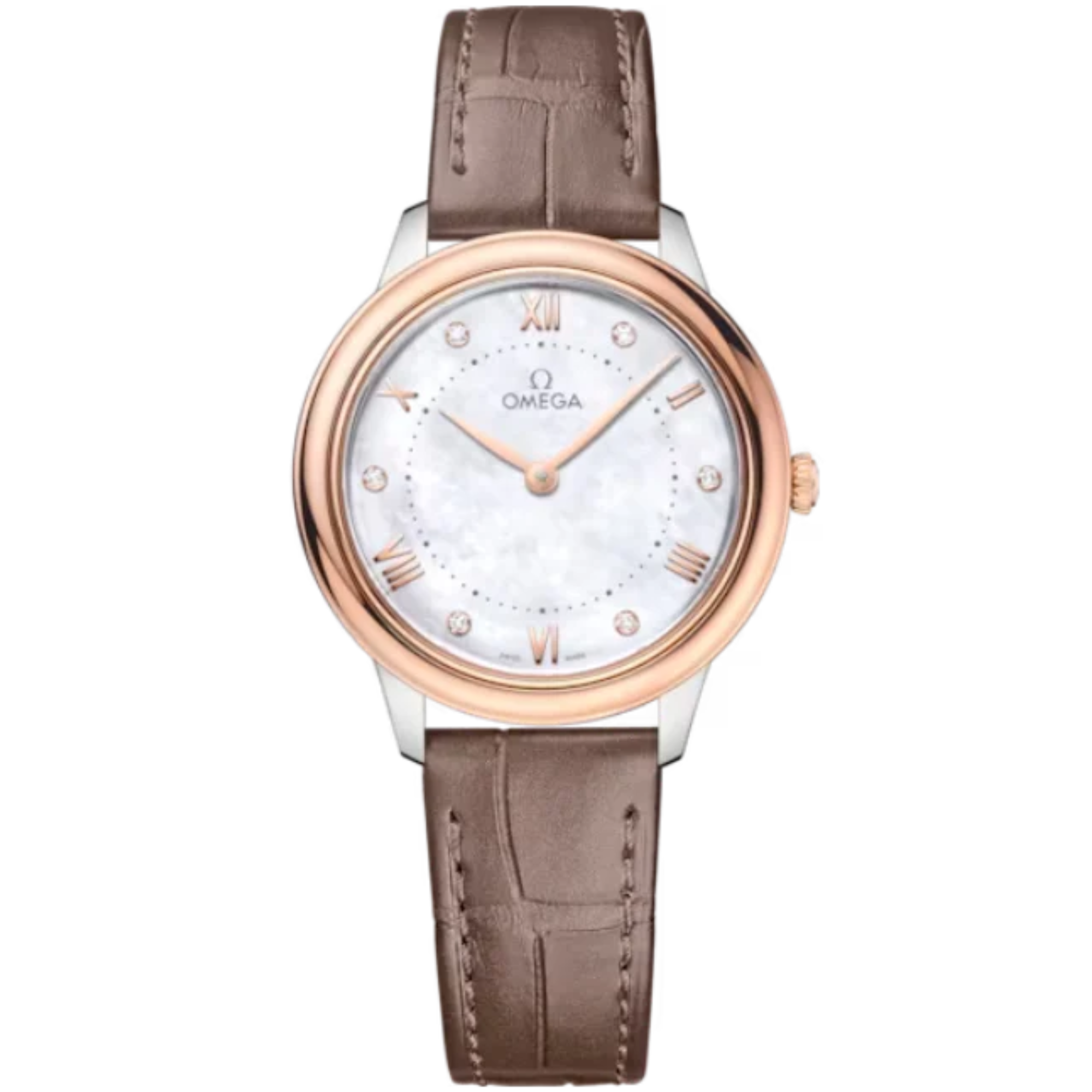 DE VILLE PRESTIGE 30 MM STAINLESS STEEL - SEDNA™ GOLD WITH MOTHER OF PEARL DIAL - Omega