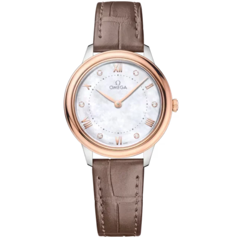 DE VILLE PRESTIGE 30 MM STAINLESS STEEL - SEDNA™ GOLD WITH MOTHER OF PEARL DIAL - Omega