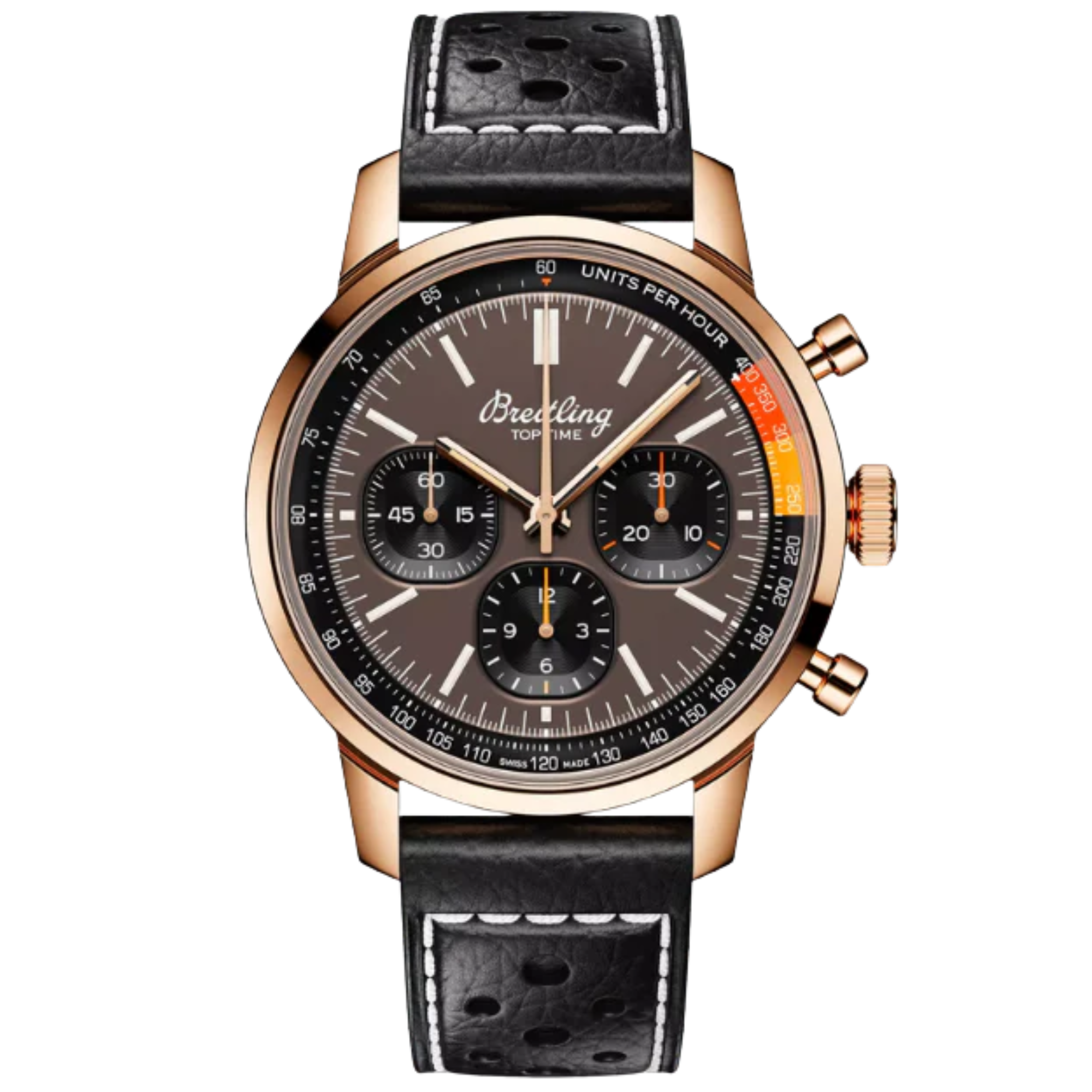 TOP TIME B01 41 MM 18K ROSE GOLD WITH BRONZE DIAL - Breitling