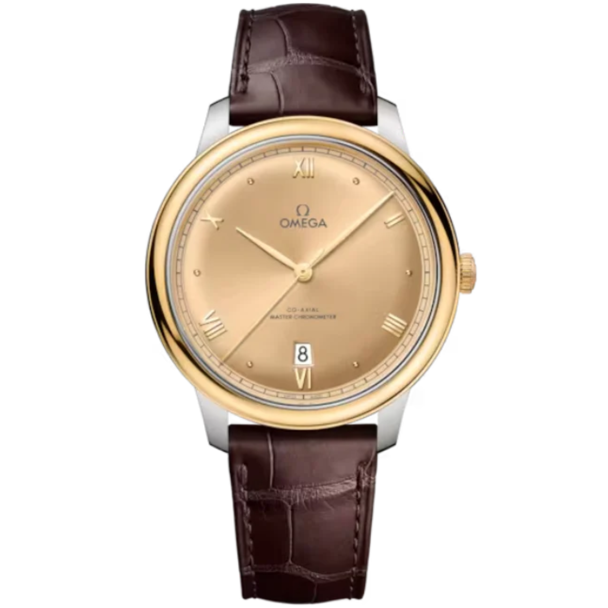 DE VILLE PRESTIGE 40 MM STAINLESS STEEL - YELLOW GOLD WITH YELLOW DIAL - Omega