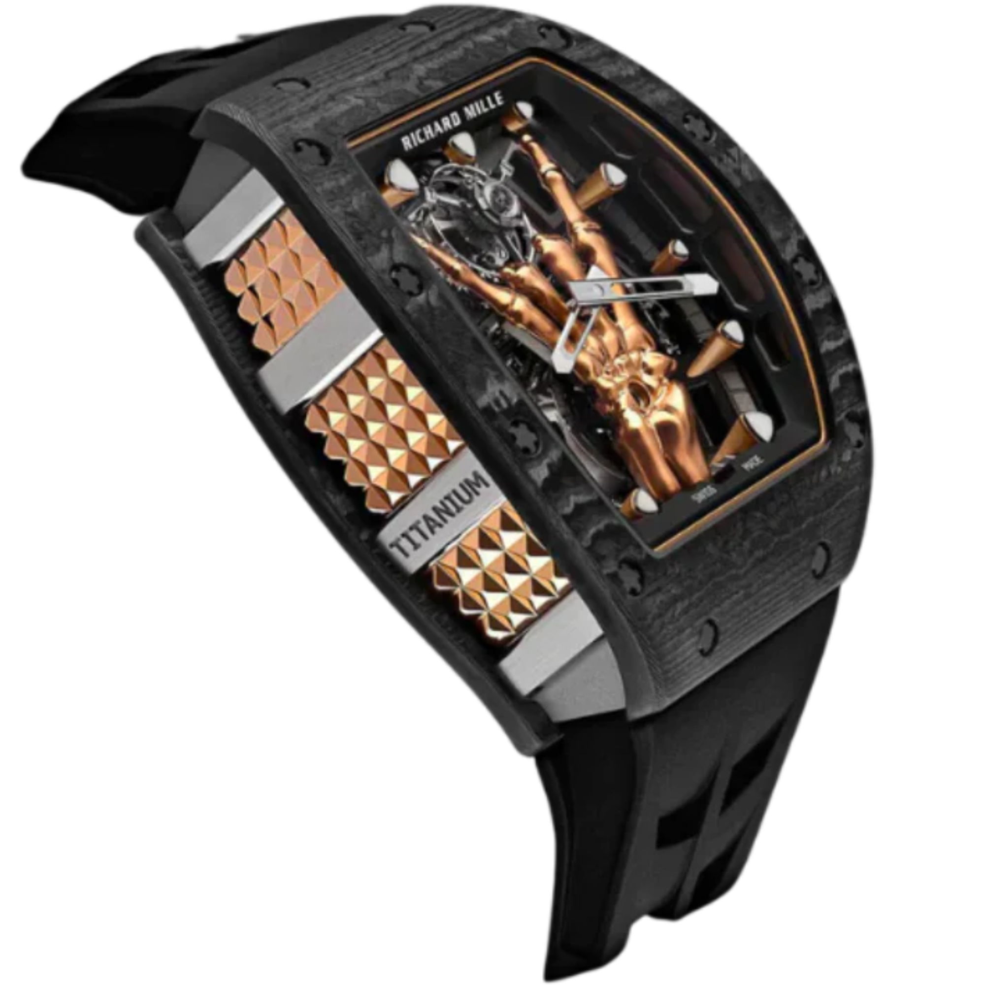 RM 66 Manual Winding Flying Tourbillon Rubber Strap Carbon TPT Case - Richard Mille