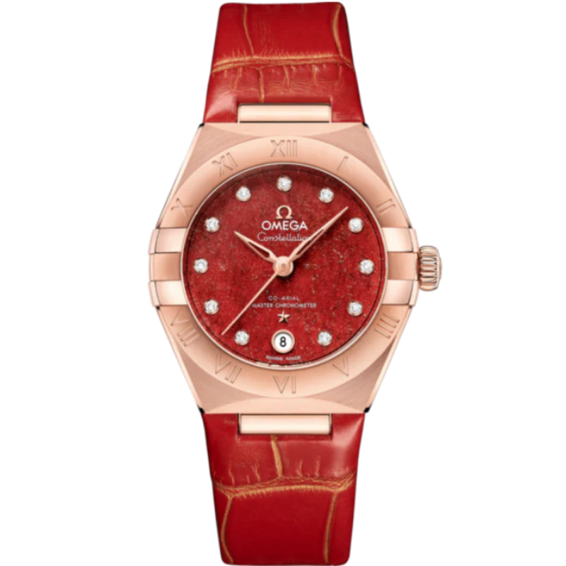 CONSTELLATION 29 MM SEDNA™ GOLD WITH RED DIAL - Omega