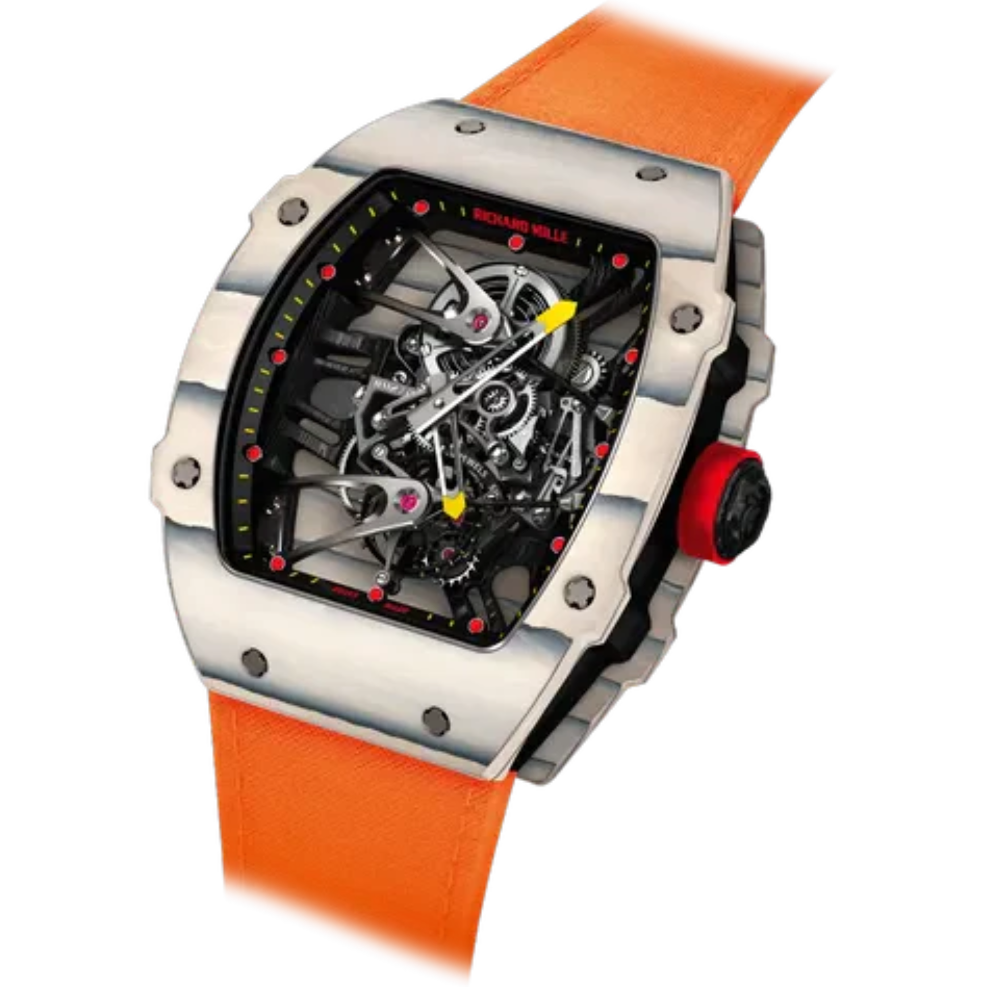 RM 027 Tourbillon Rafael Nadal Manual Winding Textile Strap Transparent Dial - Richard Mille