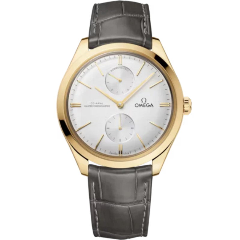 DE VILLE TRÉSOR 40 MM YELLOW GOLD WITH SILVER DIAL - Omega
