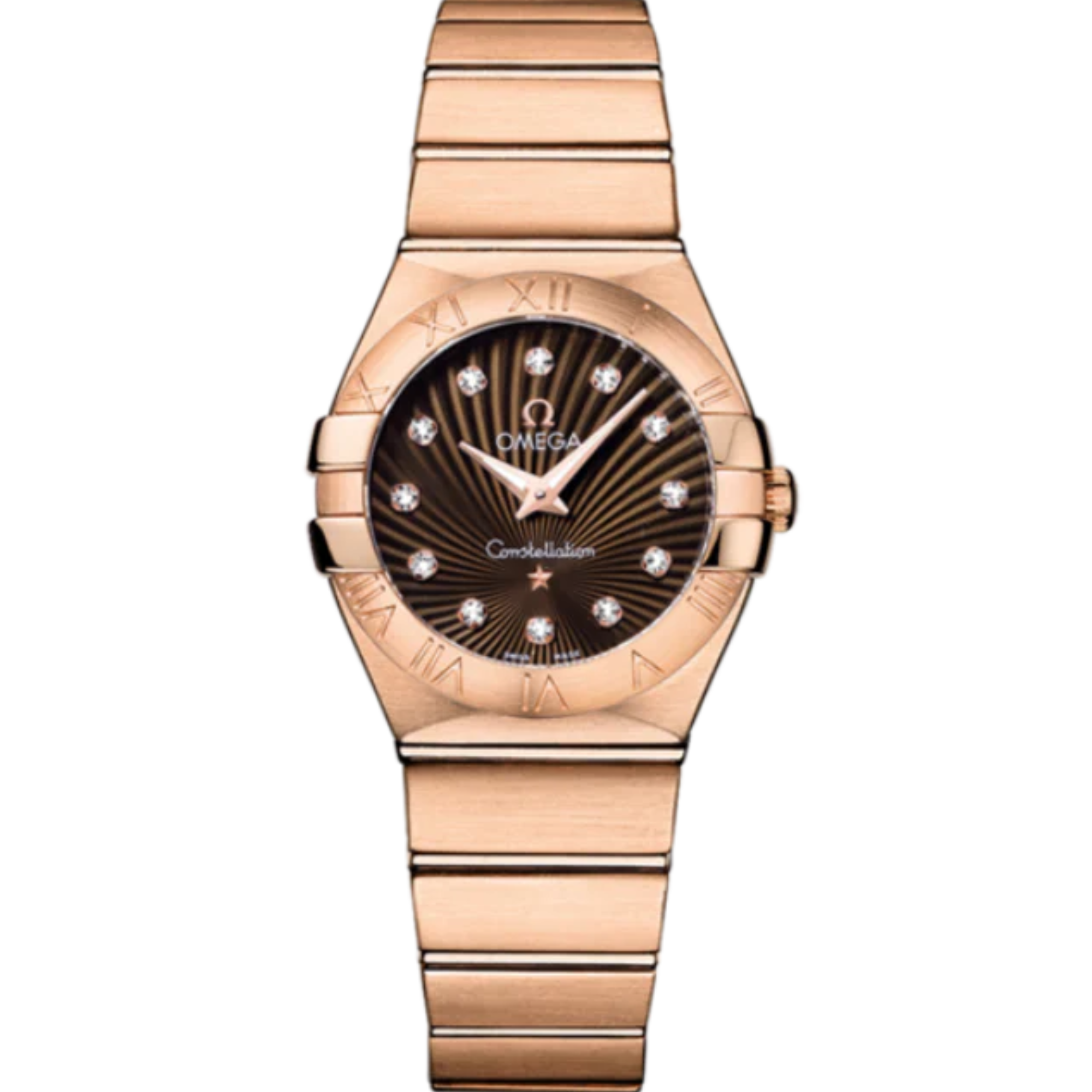 CONSTELLATION 27 MM RED GOLD WITH BROWN DIAL - Omega