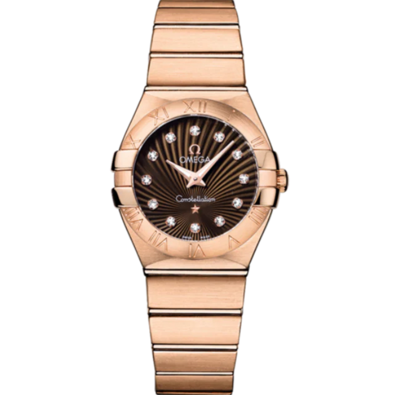 CONSTELLATION 27 MM RED GOLD WITH BROWN DIAL - Omega