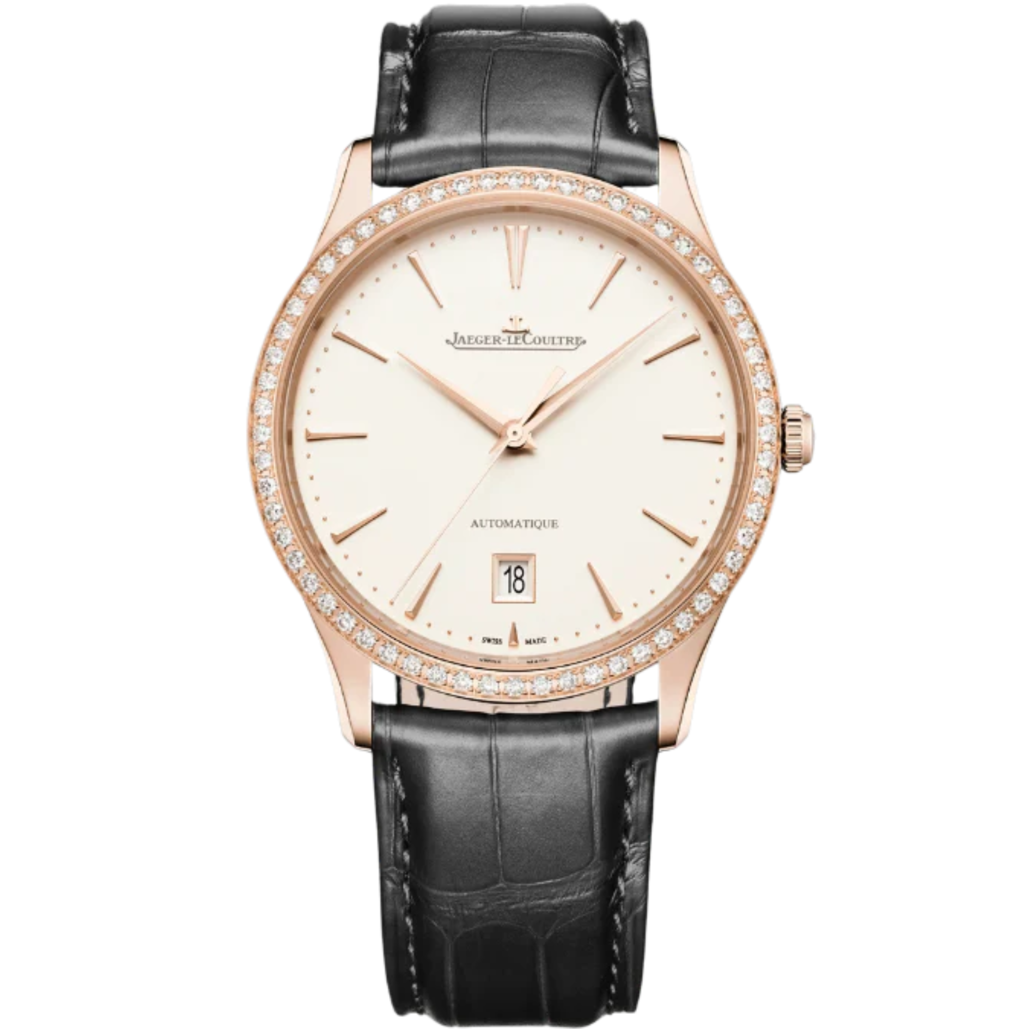 MASTER ULTRA THIN DATE 39 MM 18K ROSE GOLD WITH EGGSHELL BEIGE DIAL - Jaeger-LeCoultre