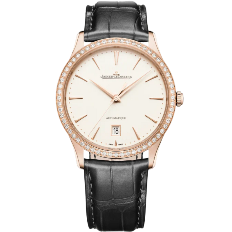 MASTER ULTRA THIN DATE 39 MM 18K ROSE GOLD WITH EGGSHELL BEIGE DIAL - Jaeger-LeCoultre