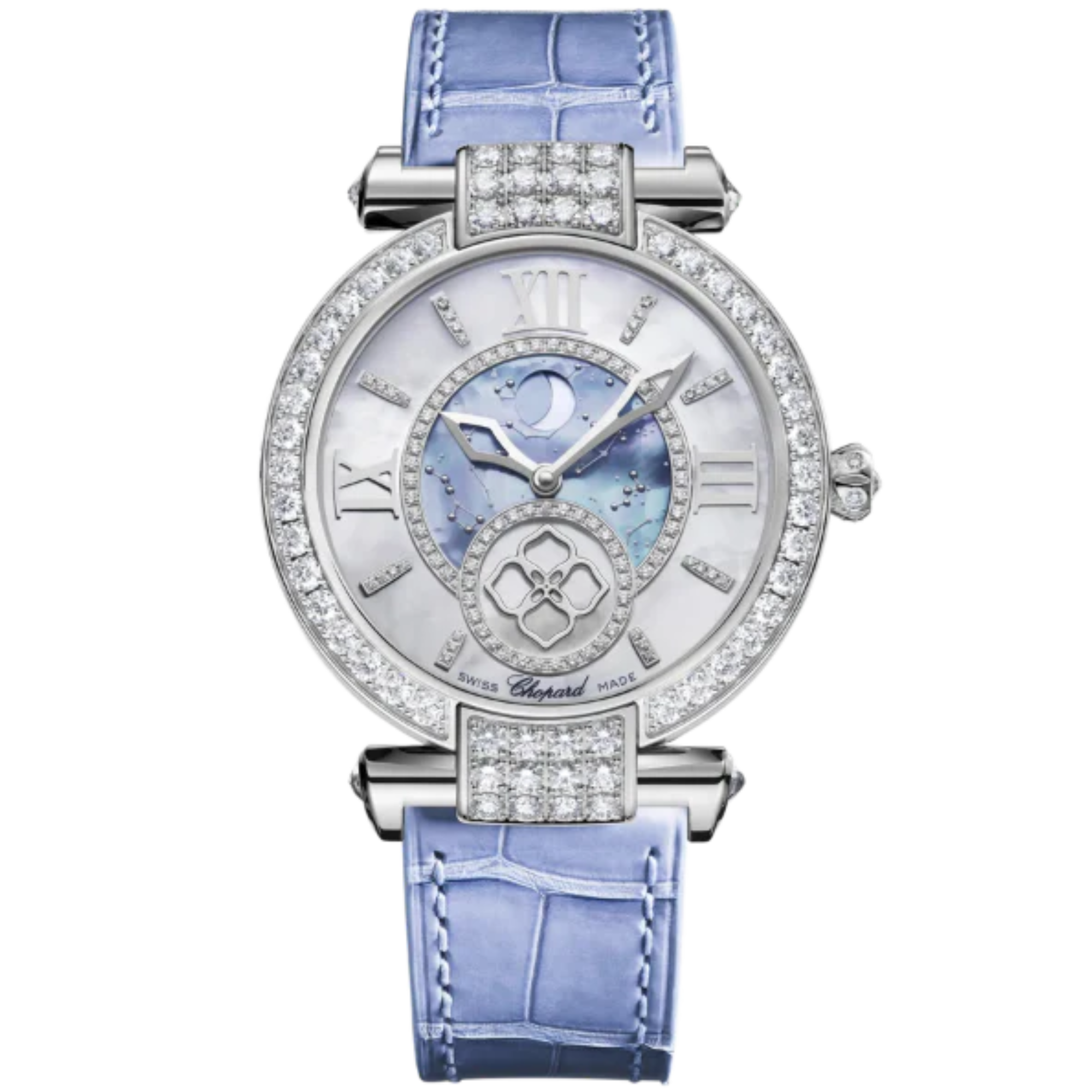 IMPERIALE MOONPHASE 36 MM ETHICAL WHITE GOLD WITH BLUE MOTHER OF PEARL DIAL - Chopard