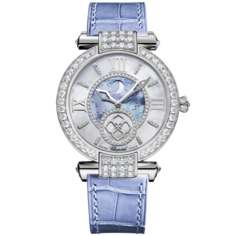 IMPERIALE MOONPHASE 36 MM ETHICAL WHITE GOLD WITH BLUE MOTHER OF PEARL DIAL - Chopard