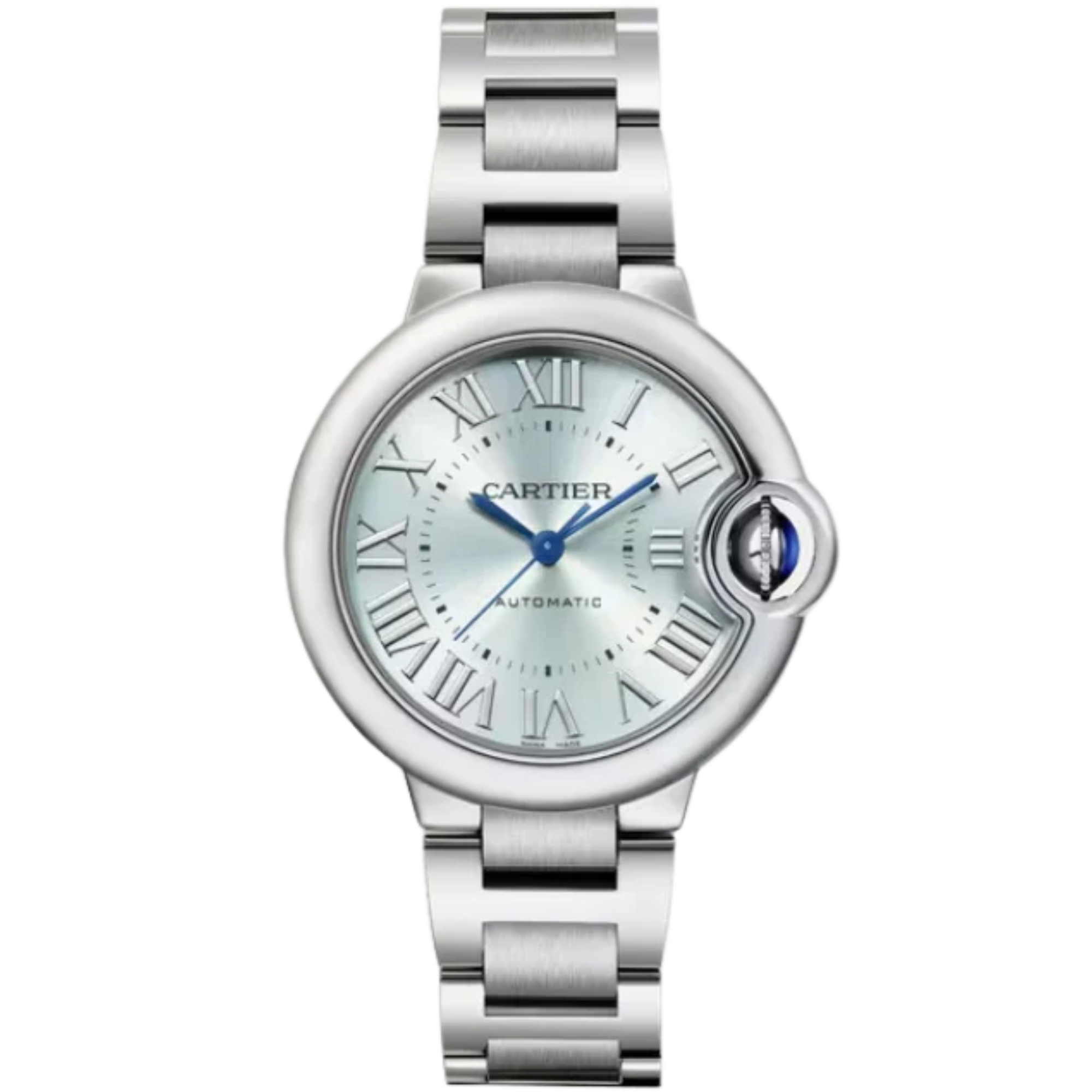 BALLON BLEU DE CARTIER 33 MM STAINLESS STEEL WITH BLUE SILVERED SUNRAY BRUSHED DIAL - Cartier