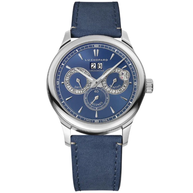 L.U.C PERPETUAL TWIN 43 MM LUCENT STEEL™ WITH BLUE DIAL - Chopard