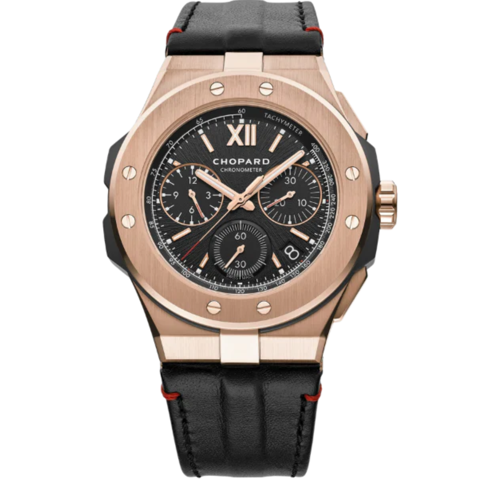 ALPINE EAGLE XL CHRONO 44 MM ROSE GOLD - CERAMIZED TITANIUM WITH ABSOLUTE BLACK DIAL - Chopard