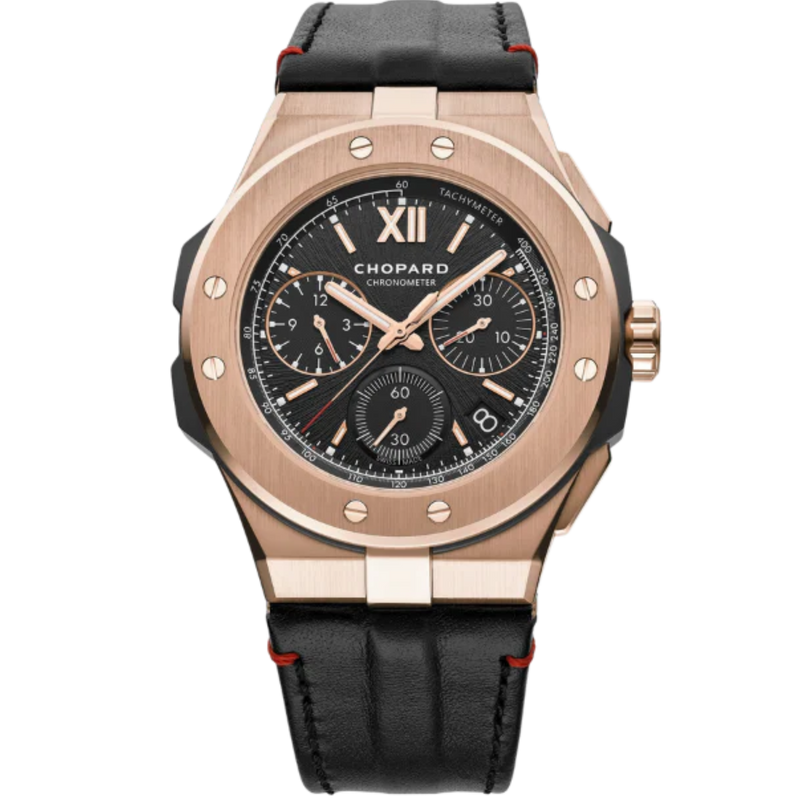ALPINE EAGLE XL CHRONO 44 MM ROSE GOLD - CERAMIZED TITANIUM WITH ABSOLUTE BLACK DIAL - Chopard