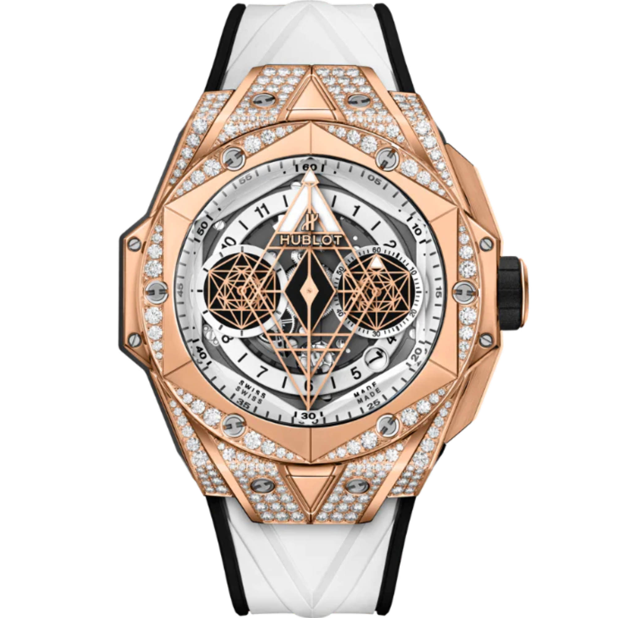 Big Bang 45mm SANG BLEU II KING GOLD WHITE PAVÉ - Hublot