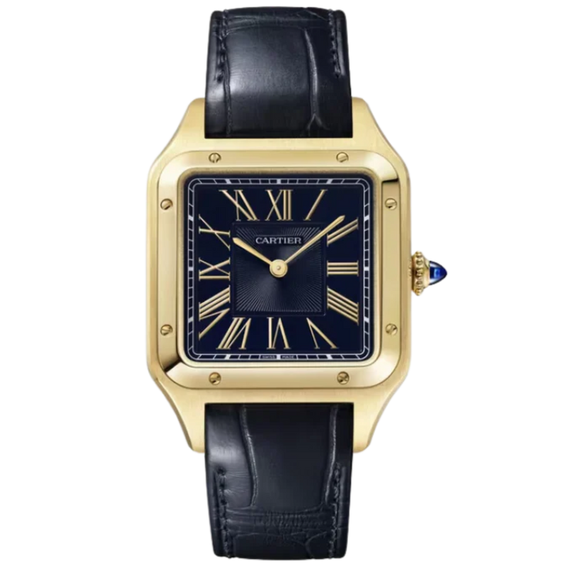 SANTOS 44 MM DUMONT BLUE 18K YELLOW GOLD - Cartier