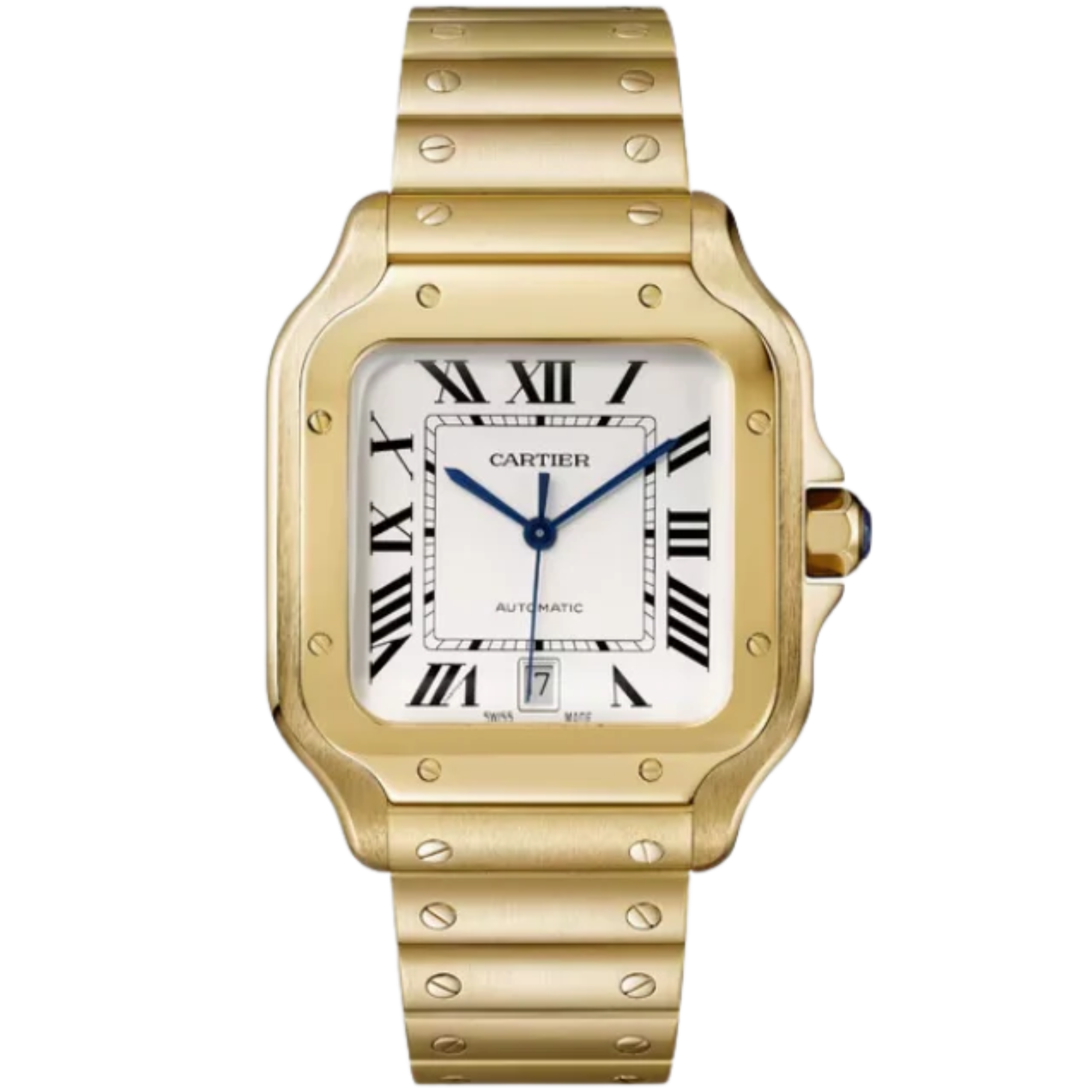 SANTOS 40 MM DE CARTIER SILVER YELLOW GOLD - Cartier