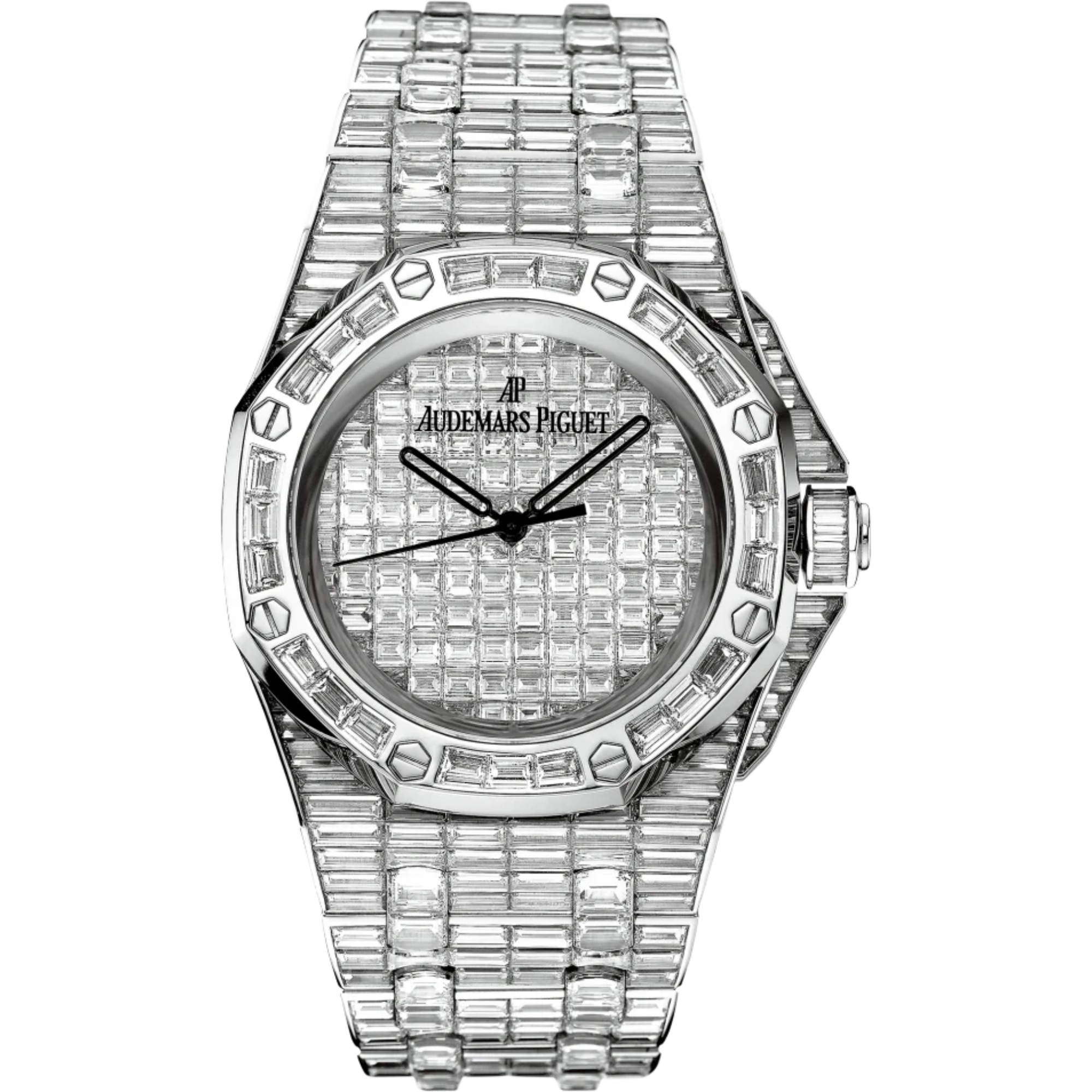 Royal Oak Offshore Selfwinding 42MM 18-Carat White Gold Bracelet Diamond-Paved White Gold Dial 18-Carat White Gold Case Entirely Set With Baguette-Cut Diamonds - Audemars Piguet