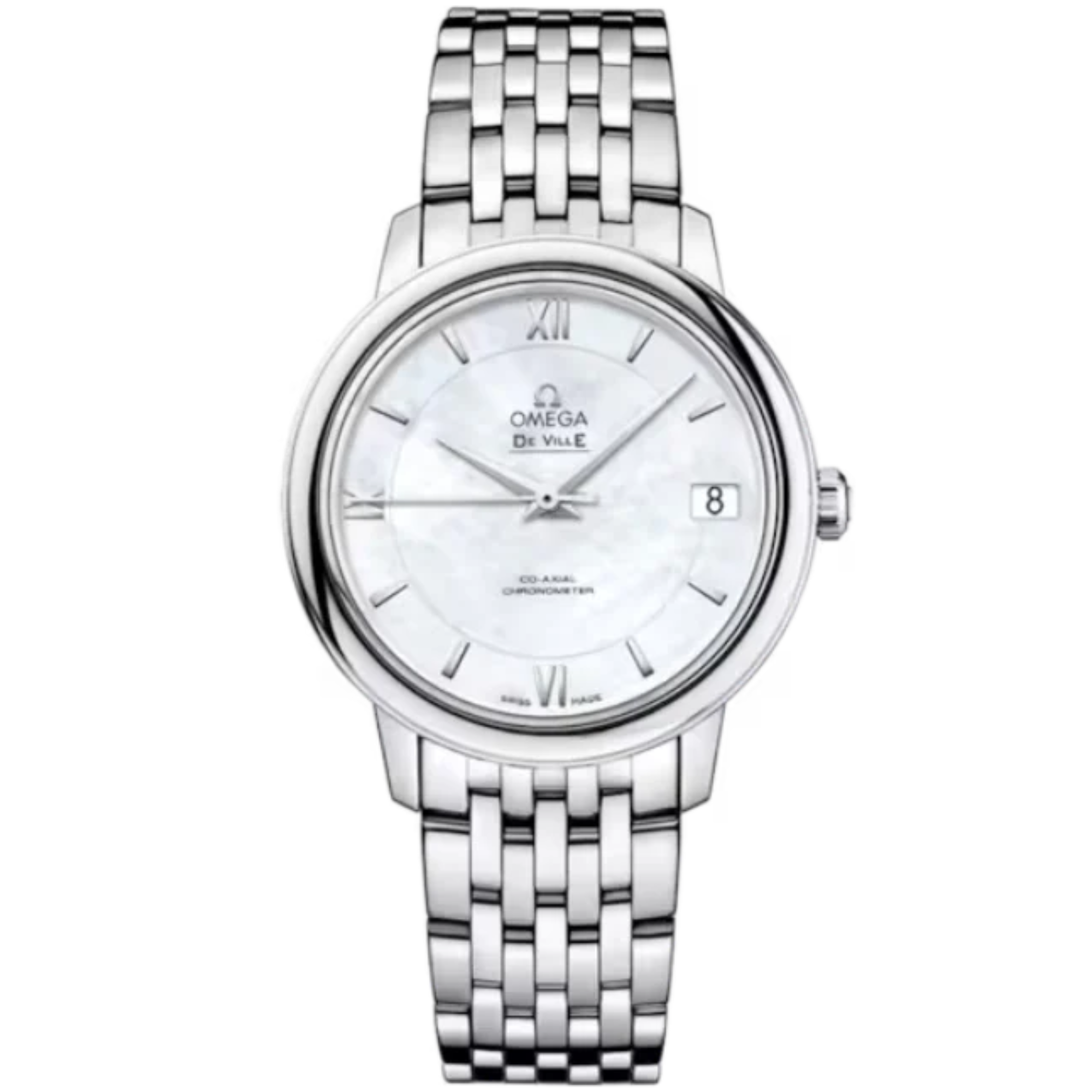 DE VILLE PRESTIGE 33 MM STAINLESS STEEL WITH MOTHER OF PEARL DIAL - Omega
