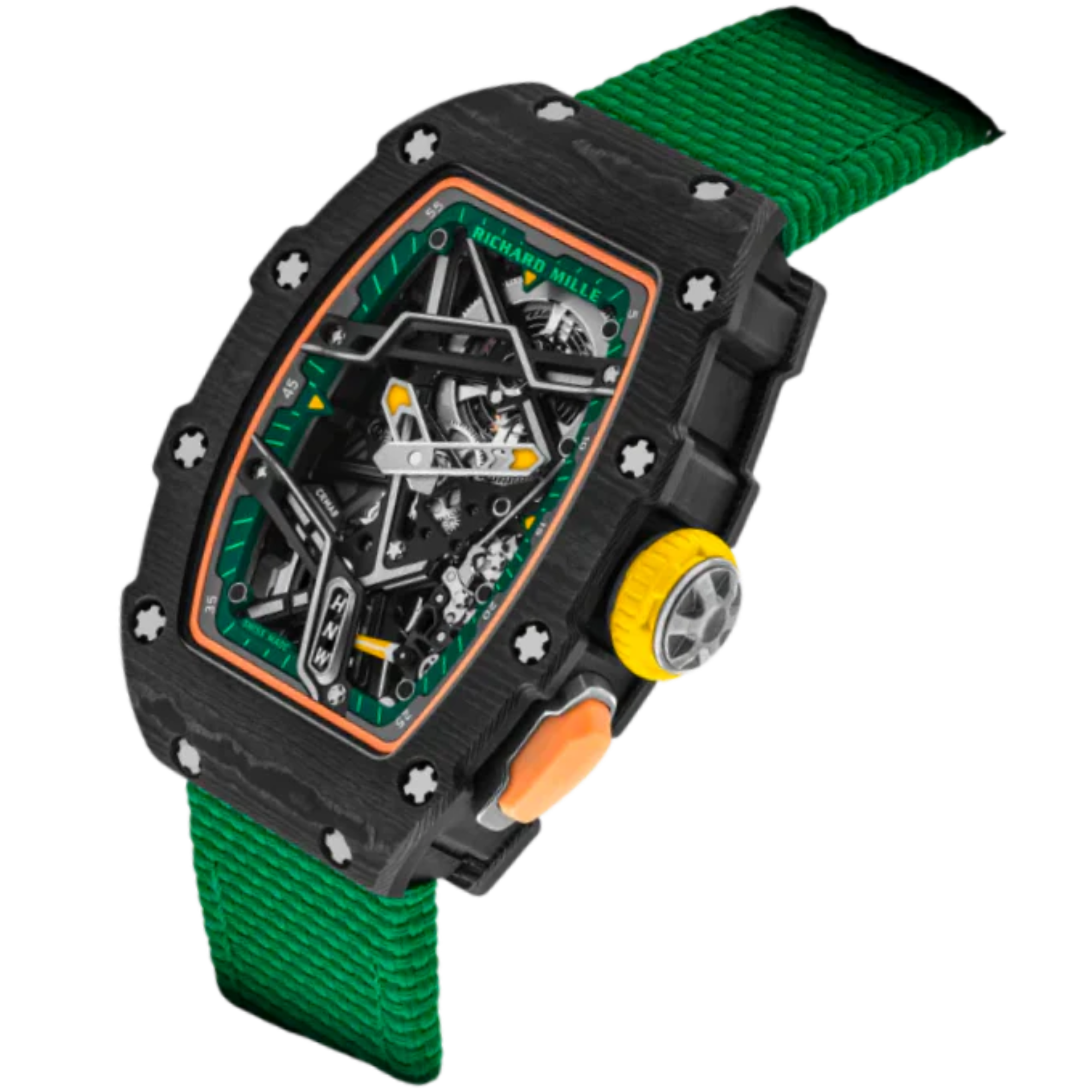 RM 07-04 Automatic Winding Sport Ester Ledecka Black Carbon TPT Velcro Strap Skeleton Dial Black Carbon TPT Case - Richard Mille