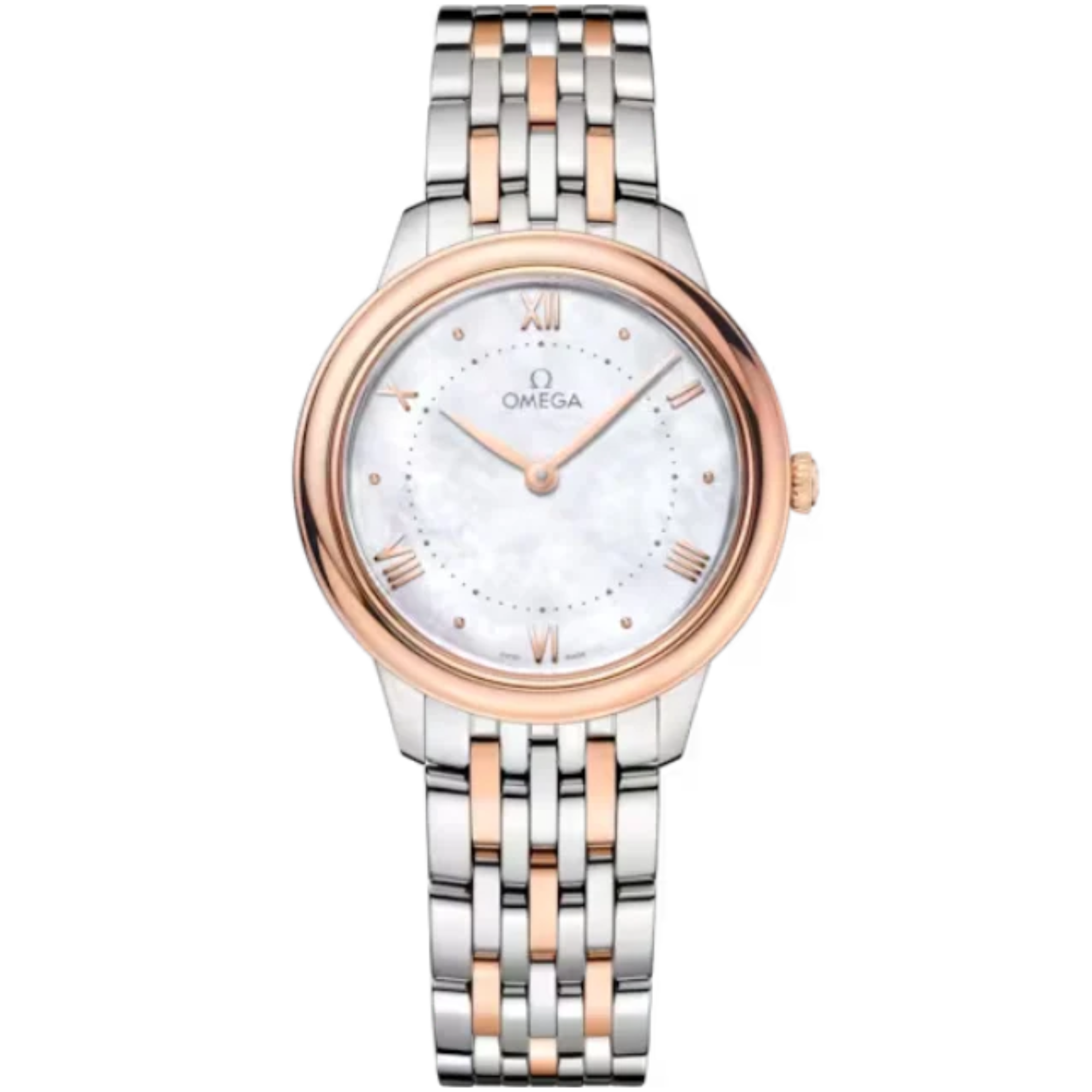 DE VILLE PRESTIGE 30 MM STAINLESS STEEL - SEDNA™ GOLD WITH MOTHER OF PEARL DIAL - Omega