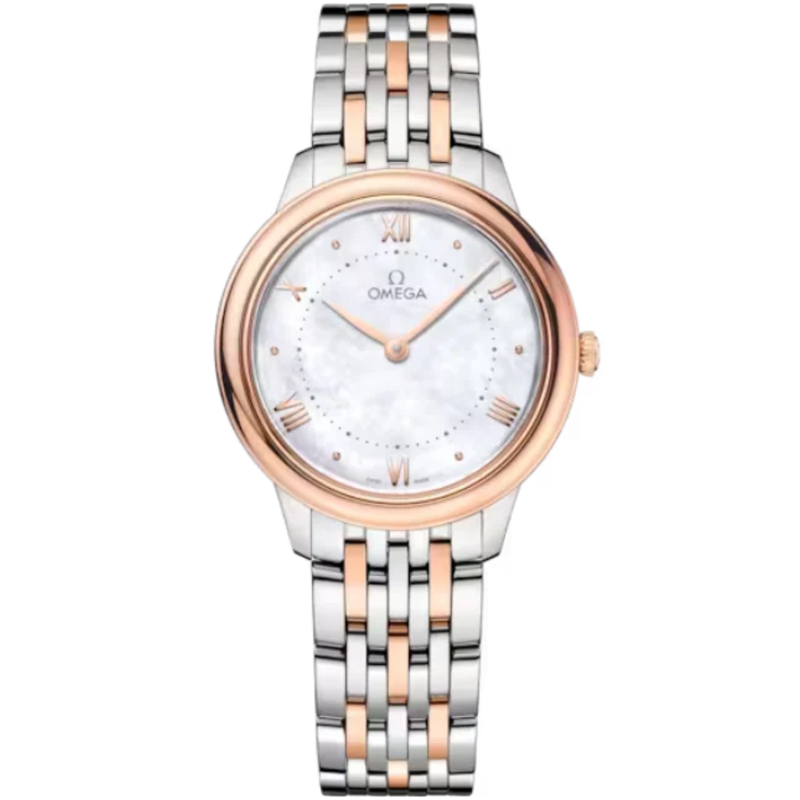 DE VILLE PRESTIGE 30 MM STAINLESS STEEL - SEDNA™ GOLD WITH MOTHER OF PEARL DIAL - Omega