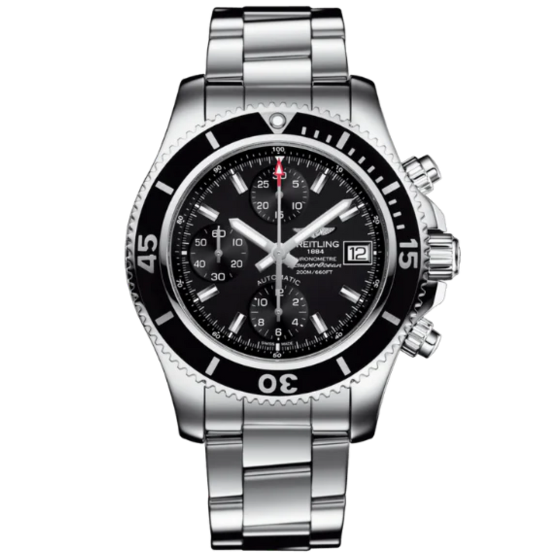 SUPEROCEAN CHRONOGRAPH 42 STAINLESS STEEL WITH BLACK DIAL - Breitling