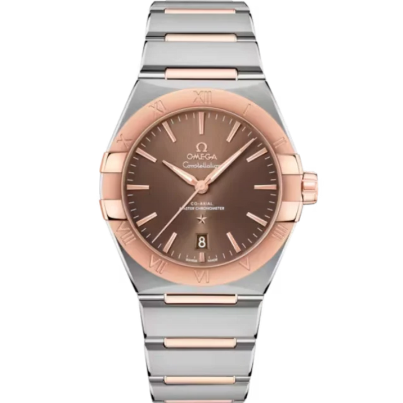 CONSTELLATION 39 MM STAINLESS STEEL - SEDNA™ GOLD WITH BROWN DIAL - Omega